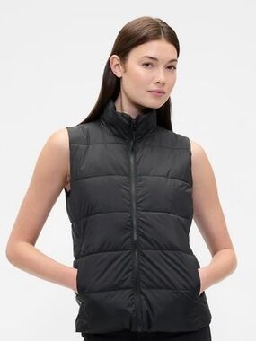 GAP Black ColdControl Quilted Puffer Vest